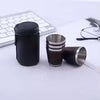 4 Pcs 70 ml Travel Cups with Leather Case